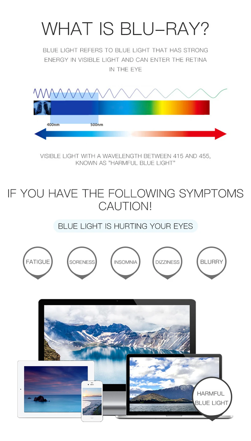 VIVIBEE Classic Square Blue Light Blocking Men Glasses Computer Gaming TR90 Black Anti Ray Eyeglasses Better Sleep Clear Eyewear