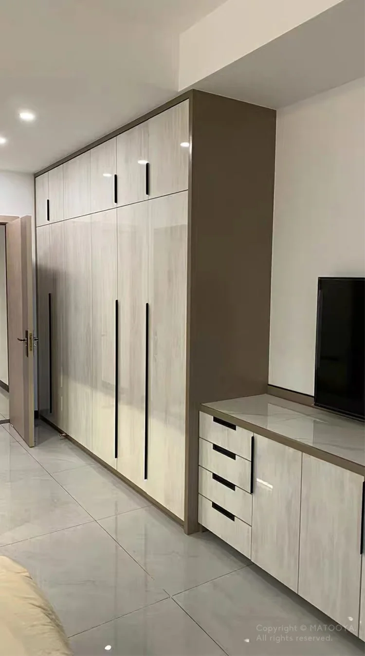Gold Black Hidden Handles Long Kitchen Cabinet Pulls Drawer Knobs Aluminum Alloy Furniture Handles Cupboard Pulls Wardrobe Pulls