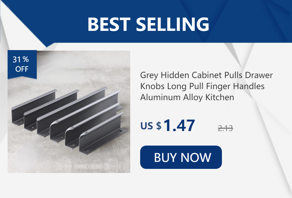 Gold Black Hidden Handles Long Kitchen Cabinet Pulls Drawer Knobs Aluminum Alloy Furniture Handles Cupboard Pulls Wardrobe Pulls