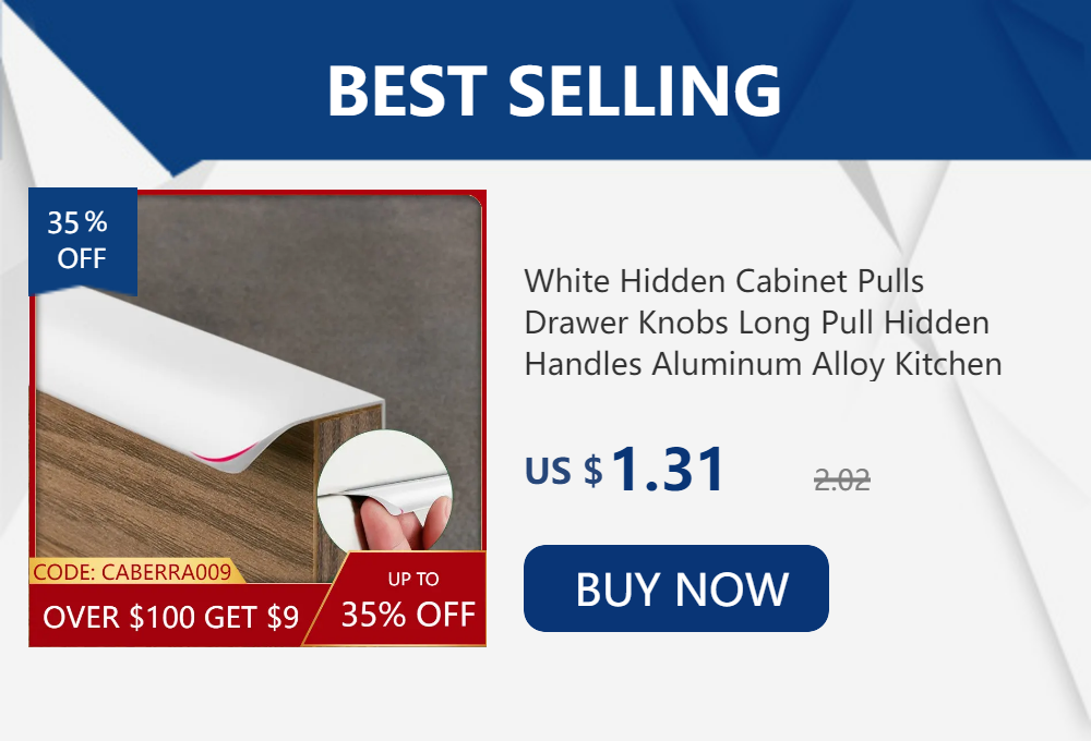 Gold Black Hidden Handles Long Kitchen Cabinet Pulls Drawer Knobs Aluminum Alloy Furniture Handles Cupboard Pulls Wardrobe Pulls