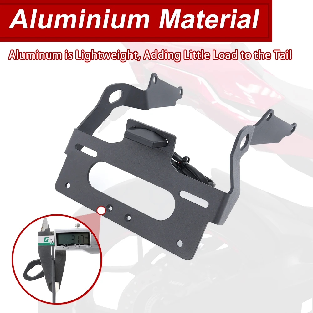 For Honda CBR650R CB650R 2021-2026 CB1000 Hornet 2025-2026 License Plate Holder Bracket Rear Tail Tidy Fender Eliminator Kit