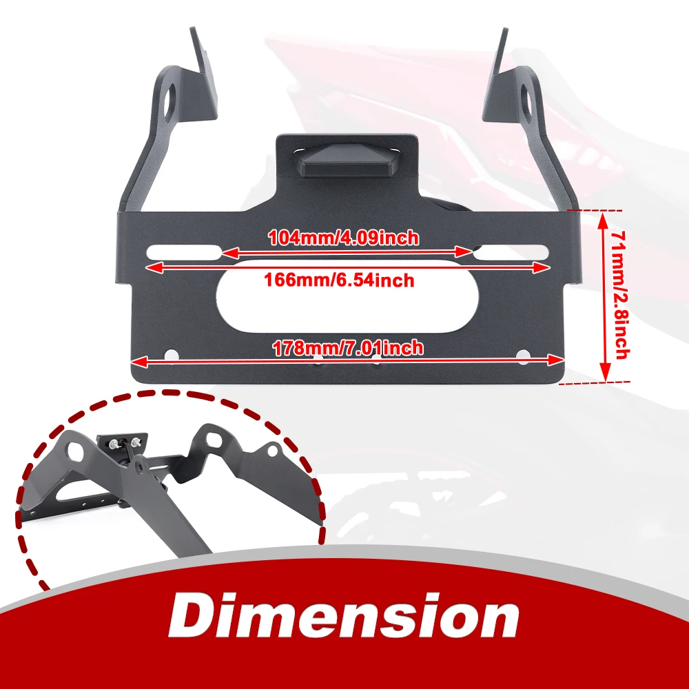 For Honda CBR650R CB650R 2021-2026 CB1000 Hornet 2025-2026 License Plate Holder Bracket Rear Tail Tidy Fender Eliminator Kit