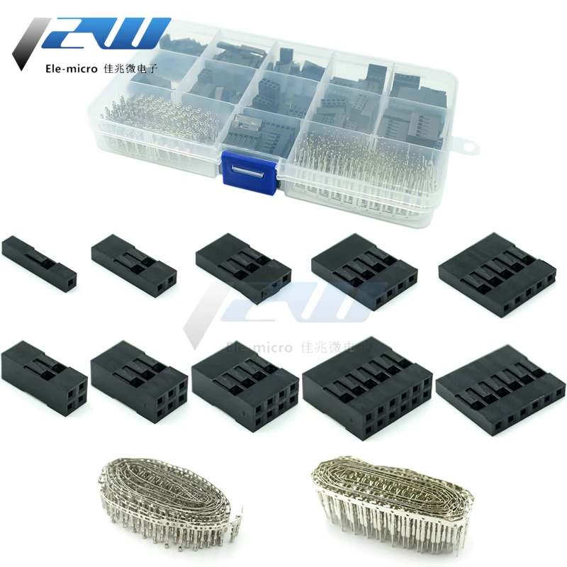 620pcs/310pcs 2.54mm DuPont jumper connector shell with terminal kit