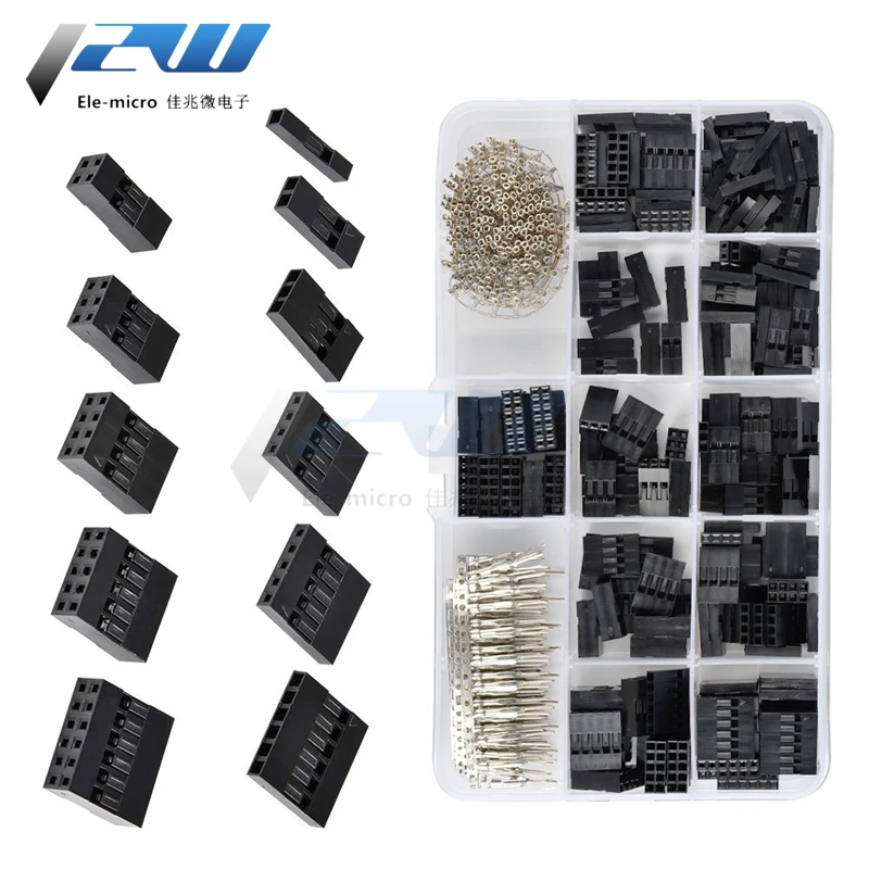620pcs/310pcs 2.54mm DuPont jumper connector shell with terminal kit