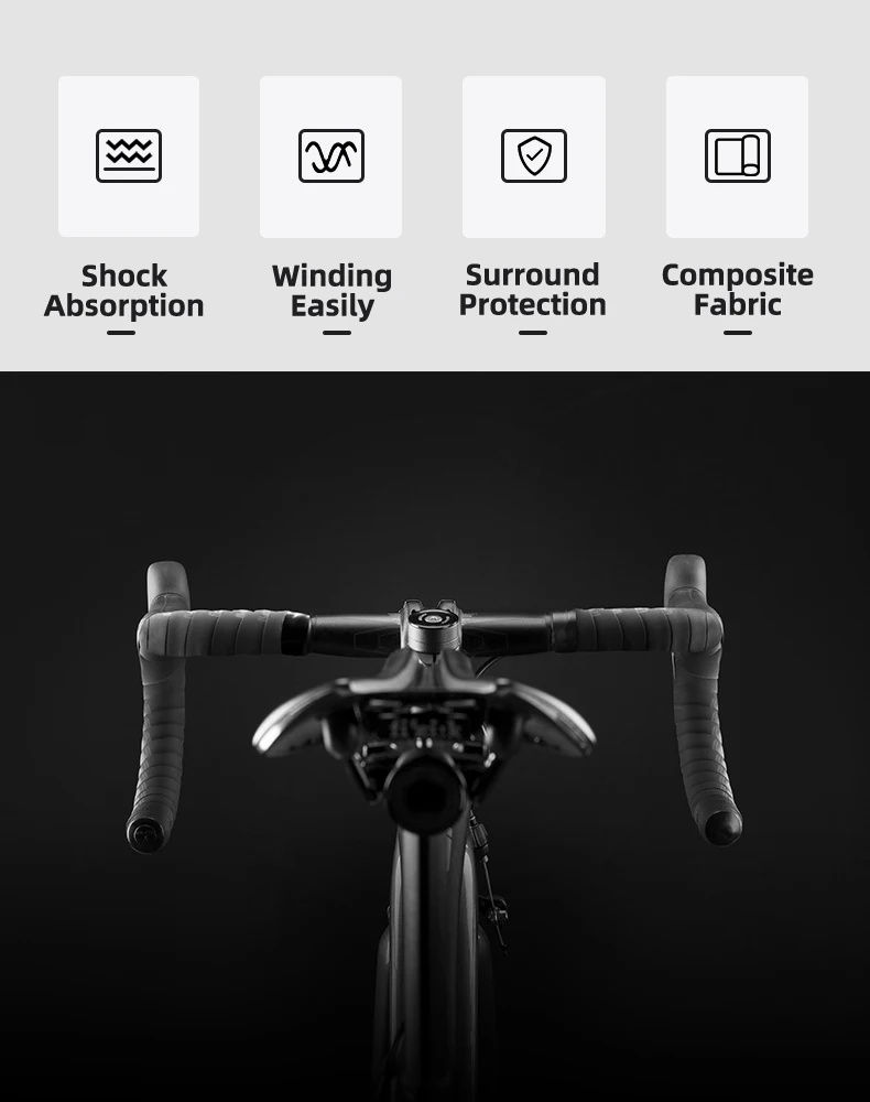 ROCKBROS Bicycle Handlebar Tape Non-Slip Shock Absorbing Belt Ultralight Wear-Resistant Cycling Strap MTB Road Bike Accessories
