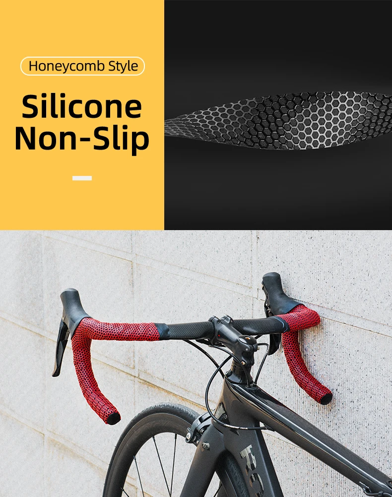 ROCKBROS Bicycle Handlebar Tape Non-Slip Shock Absorbing Belt Ultralight Wear-Resistant Cycling Strap MTB Road Bike Accessories