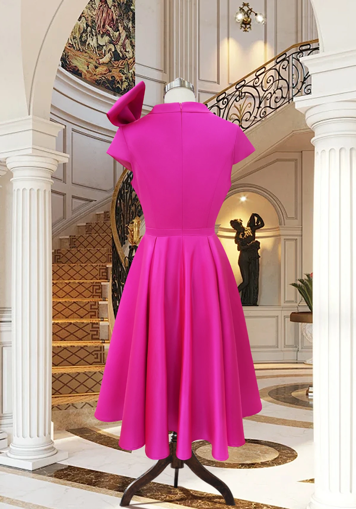 Tailor Shop mother of bride dresses bride mothers outfit party dress plus size pink candy color occasion wear bow dress