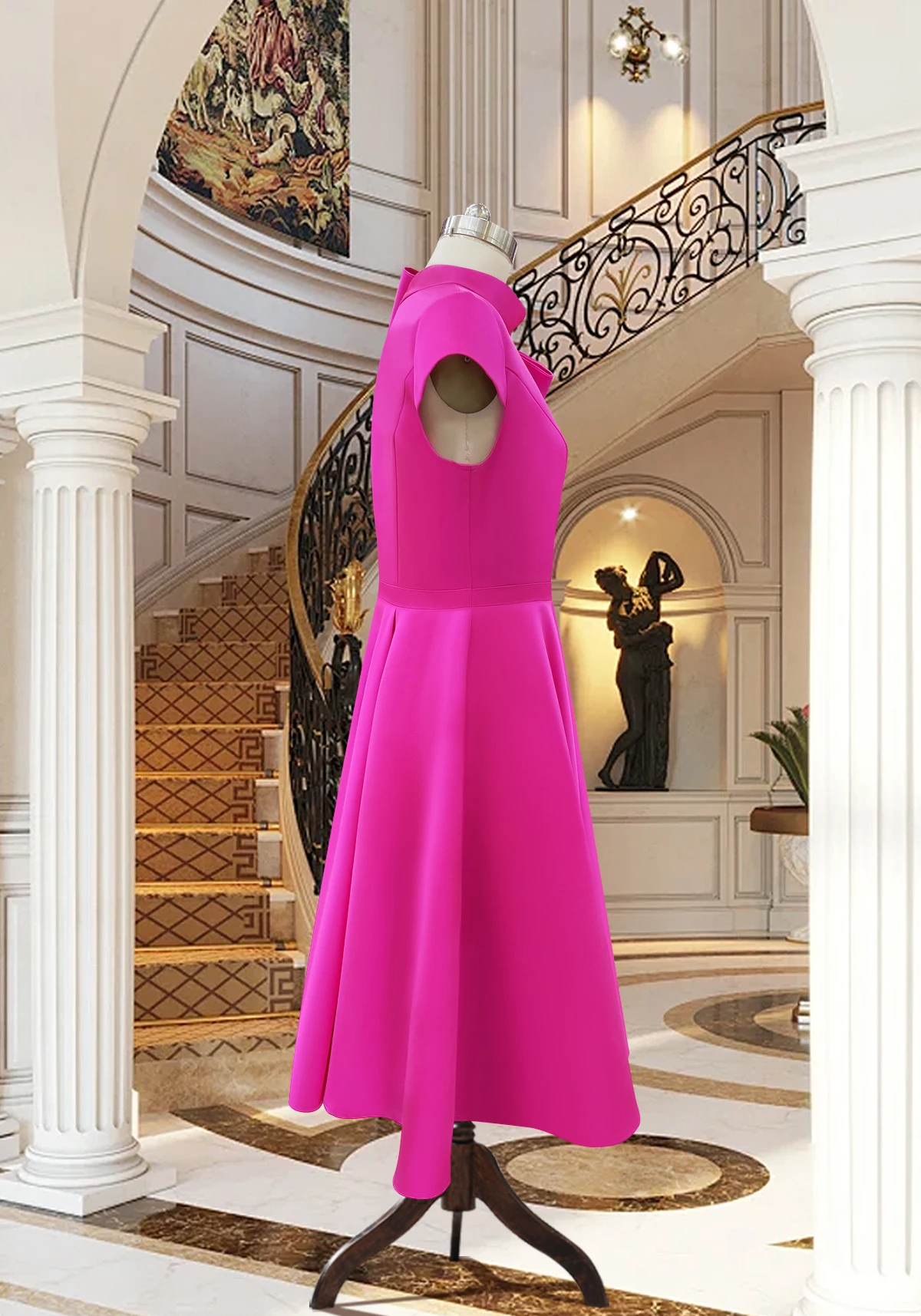 Tailor Shop mother of bride dresses bride mothers outfit party dress plus size pink candy color occasion wear bow dress