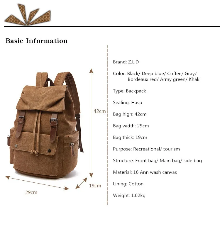 Vintage Canvas Laptop Backpack For Men Women School Mochila Feminina Fashion Anti-Theft Women Travel Backpacks School Backpack