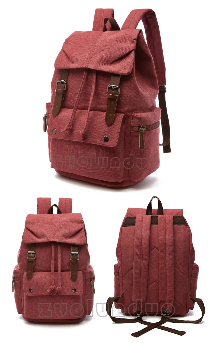 Vintage Canvas Laptop Backpack For Men Women School Mochila Feminina Fashion Anti-Theft Women Travel Backpacks School Backpack