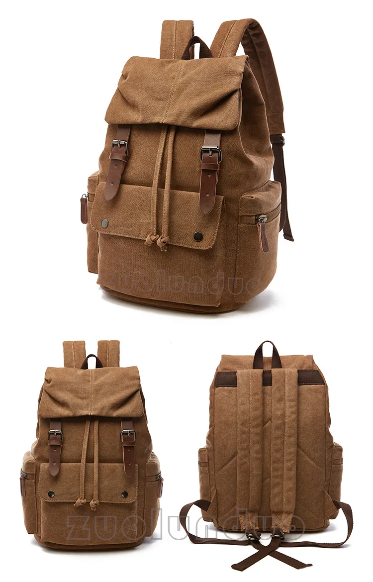 Vintage Canvas Laptop Backpack For Men Women School Mochila Feminina Fashion Anti-Theft Women Travel Backpacks School Backpack