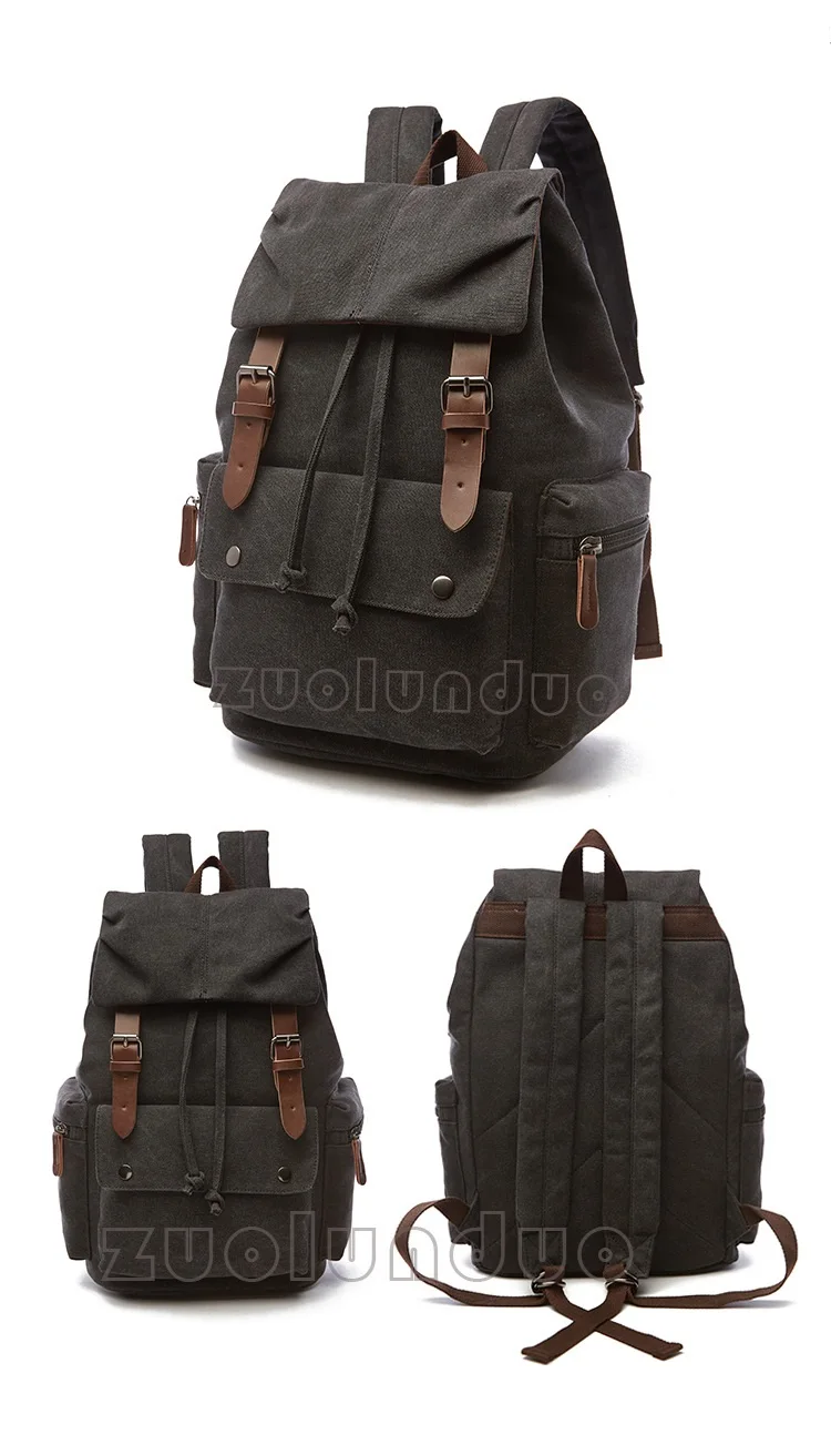 Vintage Canvas Laptop Backpack For Men Women School Mochila Feminina Fashion Anti-Theft Women Travel Backpacks School Backpack