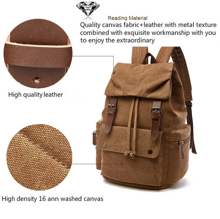 Vintage Canvas Laptop Backpack For Men Women School Mochila Feminina Fashion Anti-Theft Women Travel Backpacks School Backpack