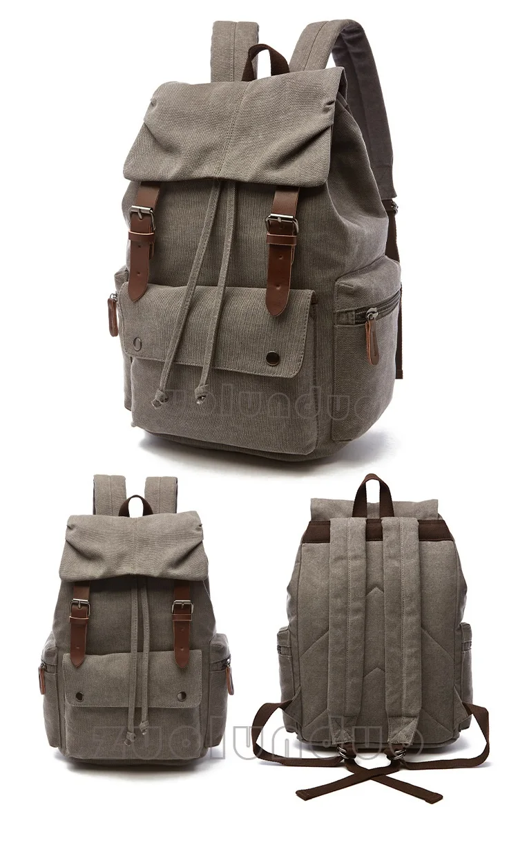 Vintage Canvas Laptop Backpack For Men Women School Mochila Feminina Fashion Anti-Theft Women Travel Backpacks School Backpack