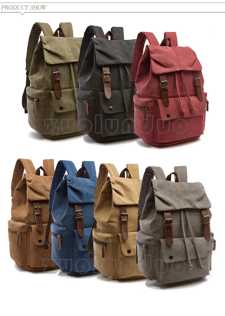 Vintage Canvas Laptop Backpack For Men Women School Mochila Feminina Fashion Anti-Theft Women Travel Backpacks School Backpack