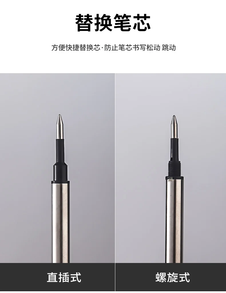 10PCS Set Ballpoint Pen Refill JINHAO Standard Black and Blue Ink Rollerball Pen Refill 0.5MM 0.7MM Office School Accessories