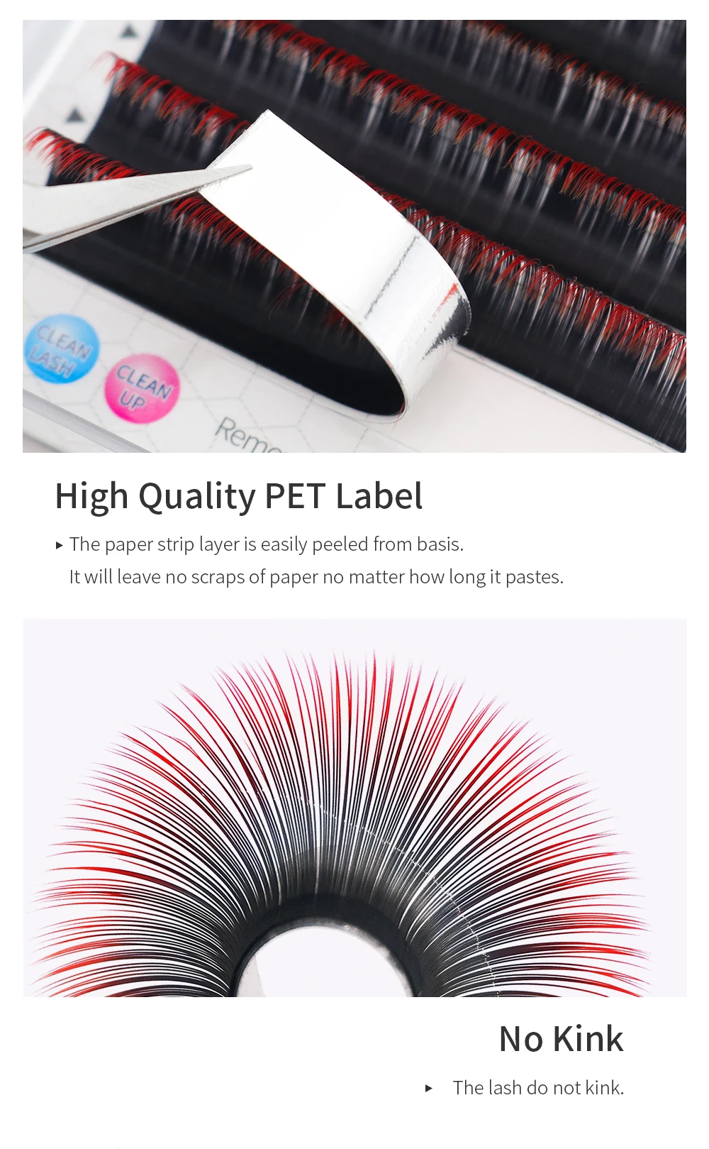 GLAMLASH Gradient Red Green Blue Purple Color Eyelash Extension Individual Faux Mink Ombre False Eye Colored Lashes Makeup Tool