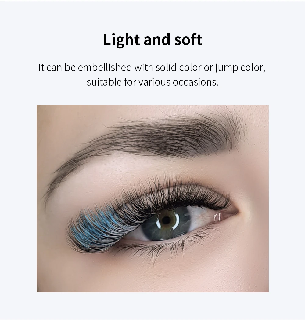 GLAMLASH Gradient Red Green Blue Purple Color Eyelash Extension Individual Faux Mink Ombre False Eye Colored Lashes Makeup Tool