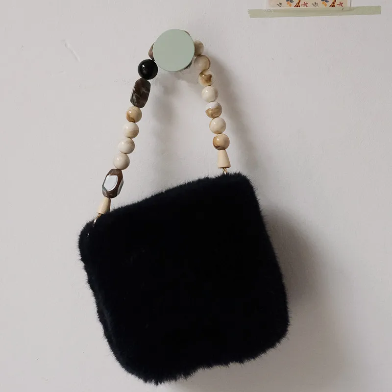 New Woman Bag Accessory Green Beige Acrylic Resin Beads Parts Luxury Handcrafted Wristband Women Replacement Bag Handle Chain