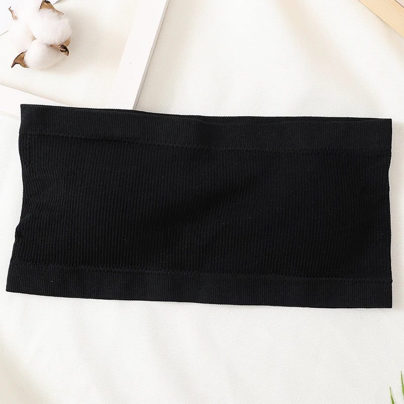 Seamless Tube Tops Women Strapless Push-Up Bra Women's Summer Bandeau Underwear Sexy Lingerie Sports Bras Solid Color Crop Tops