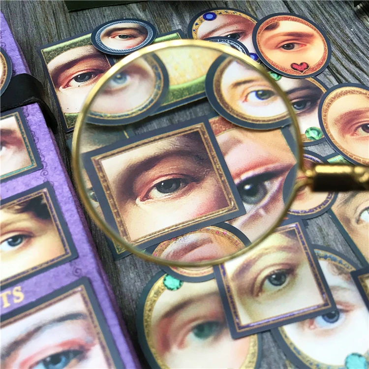23pcs Retro Oil Painting Eyes Carving Material Stickers Decorative DIY Craft Photo Albums Junk Journal Vintage Girls Sticker