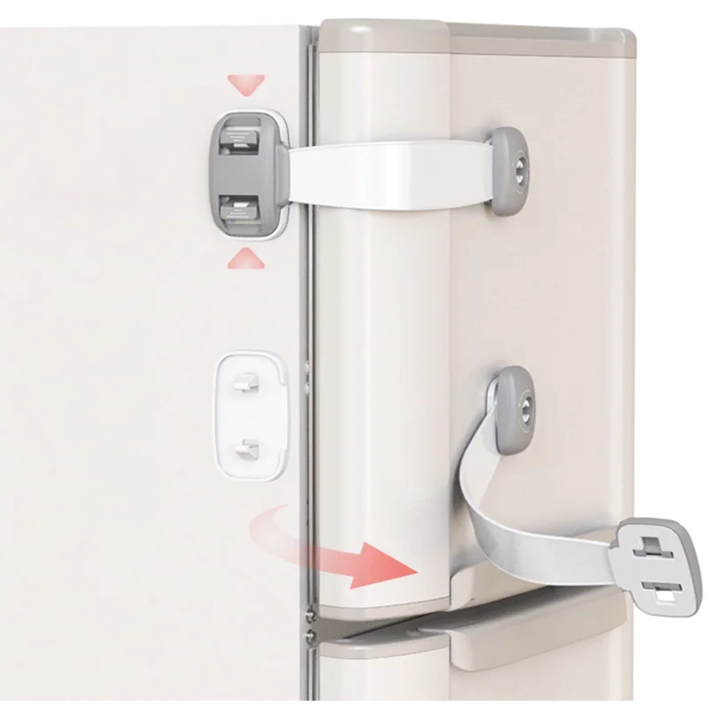 1/3/4Pcs/lot Baby Safety Drawer Door Lock Multi-Function Child Protection Anti-Pinch Cabinet Refrigerator Safety Buckle Plastic