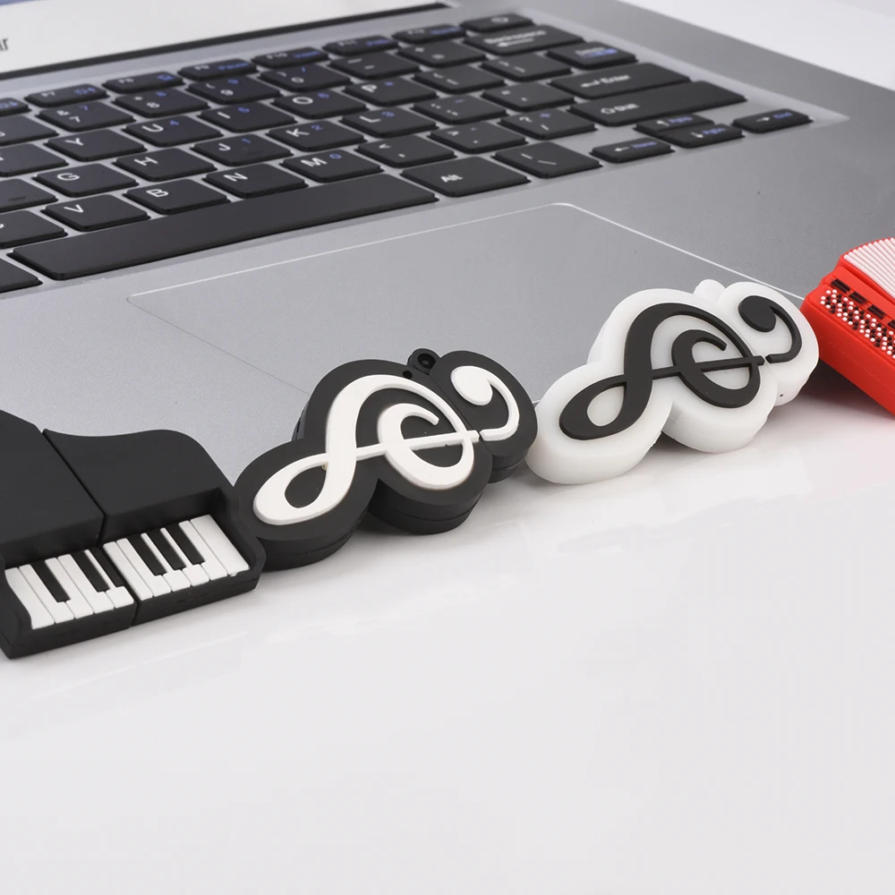 Pendrive 32gb 64gb Cartoon notes USB Flash Drive 4gb 8gb 16gb piano model memory stick 128GB U DISK 2.0 music