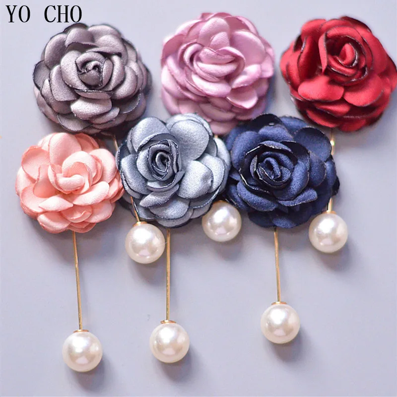 YO CHO Wrist Corsage Wedding Bracelet for Bridesmaid Burgundy Silk Wrist Corsage Bridesmaid Sisters Hand Flowers Men Boutonniere