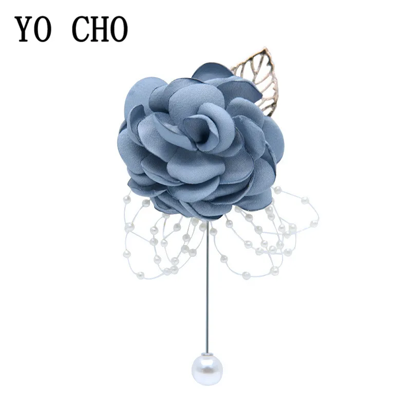 YO CHO Wrist Corsage Wedding Bracelet for Bridesmaid Burgundy Silk Wrist Corsage Bridesmaid Sisters Hand Flowers Men Boutonniere