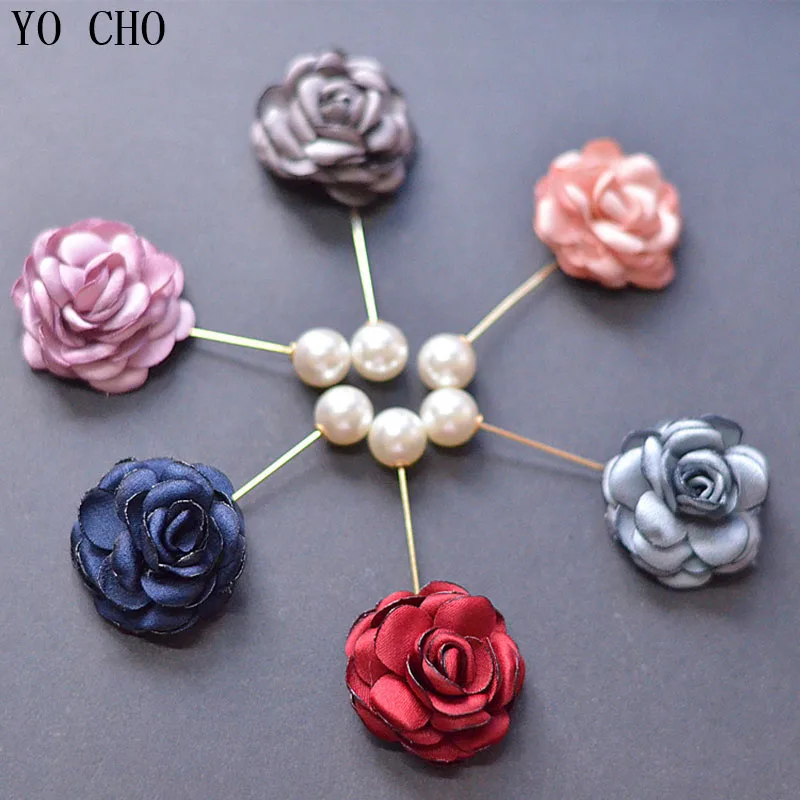YO CHO Wrist Corsage Wedding Bracelet for Bridesmaid Burgundy Silk Wrist Corsage Bridesmaid Sisters Hand Flowers Men Boutonniere