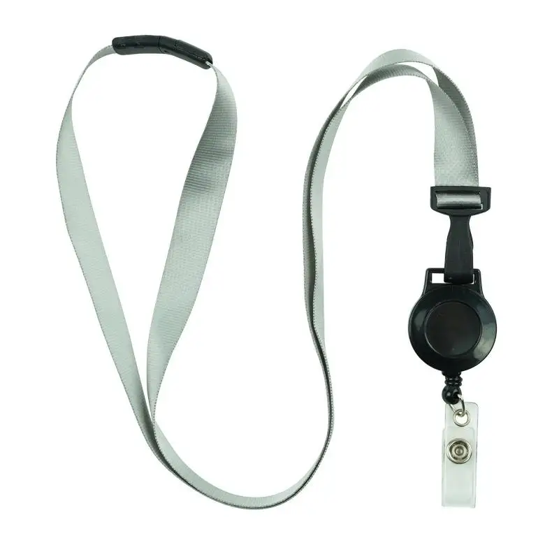 Retractable Lanyard with Badge Reel Neck Strap for ID Card Cellphone Hanging Key Employee's Staff Work Card Rope Strap Fold 46cm