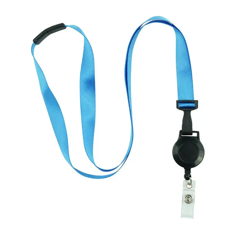 Retractable Lanyard with Badge Reel Neck Strap for ID Card Cellphone Hanging Key Employee's Staff Work Card Rope Strap Fold 46cm