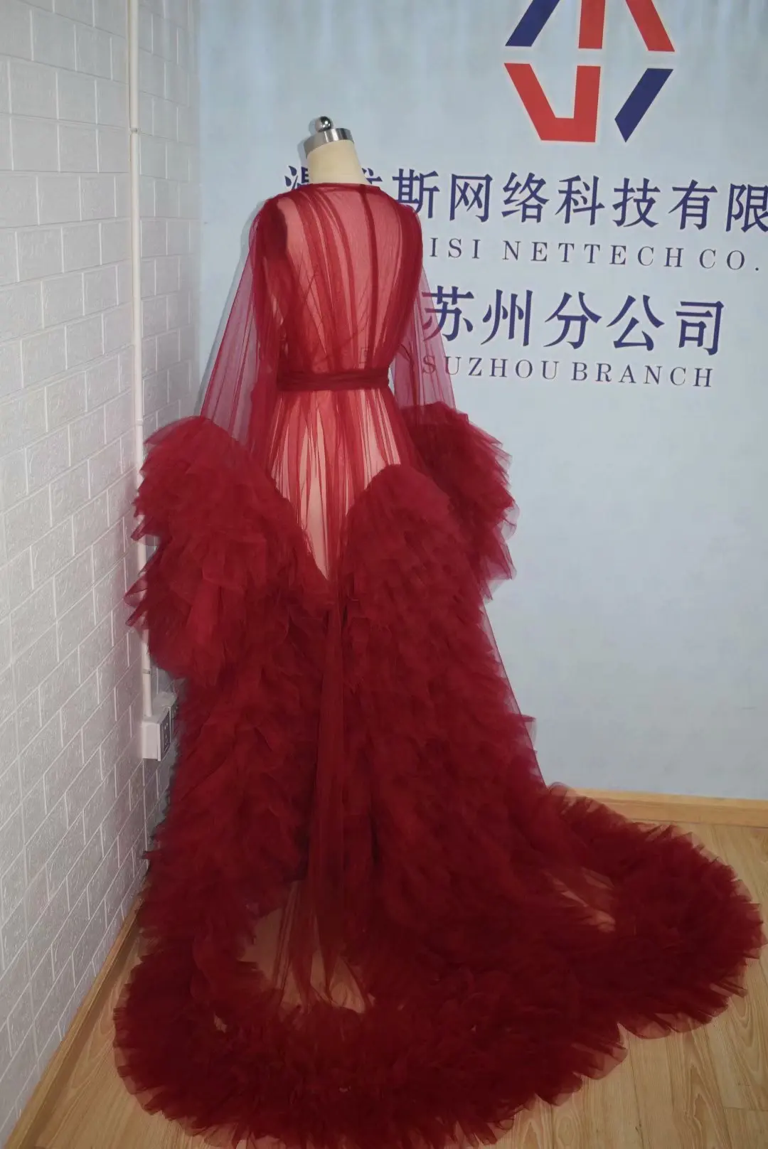 Real Images Maternity Robes Wedding Shawl Pregnant Women Sexy Tulle Bathrobe Dresses Photo Shoot Party Fluffy Baby Shower Gowns