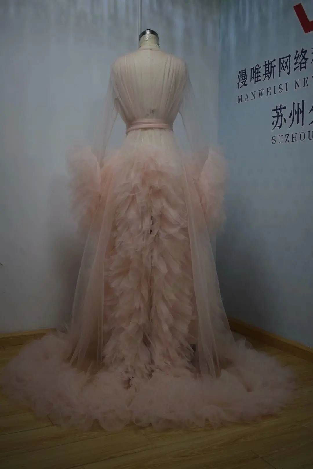 Real Images Maternity Robes Wedding Shawl Pregnant Women Sexy Tulle Bathrobe Dresses Photo Shoot Party Fluffy Baby Shower Gowns