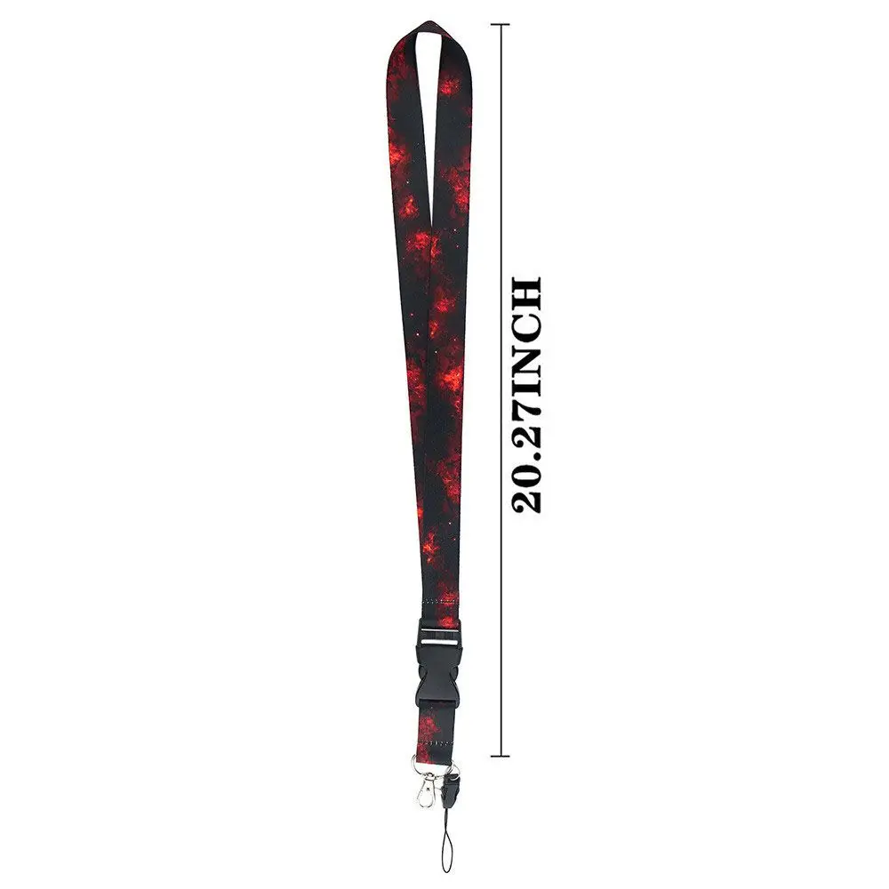1PC New Printed Fabric Lanyard badge ID Card Holder Neck Strap Clip Mobile Phone Neck Straps Office School Supplies