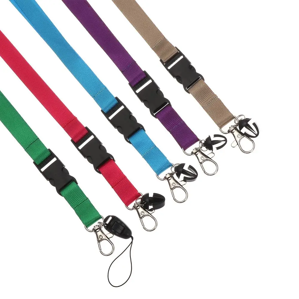 1PC New Printed Fabric Lanyard badge ID Card Holder Neck Strap Clip Mobile Phone Neck Straps Office School Supplies