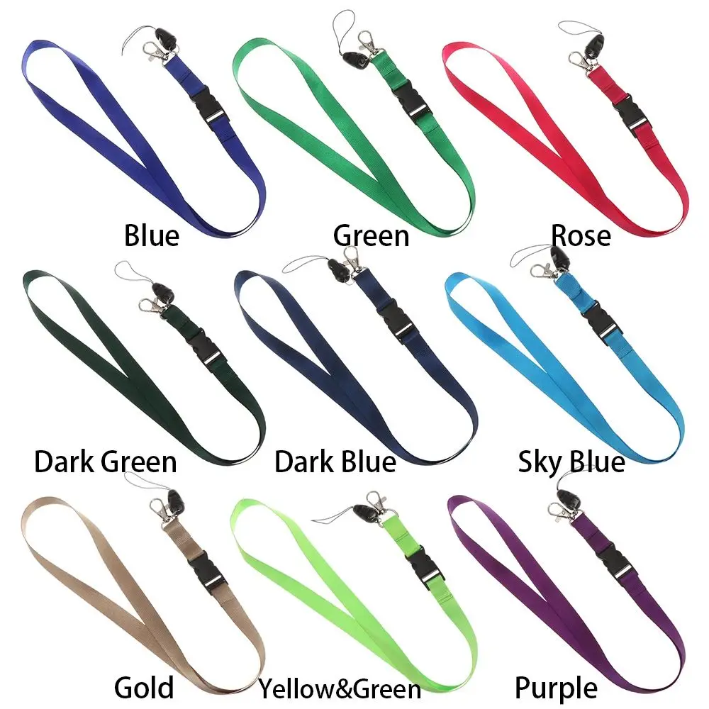 1PC New Printed Fabric Lanyard badge ID Card Holder Neck Strap Clip Mobile Phone Neck Straps Office School Supplies