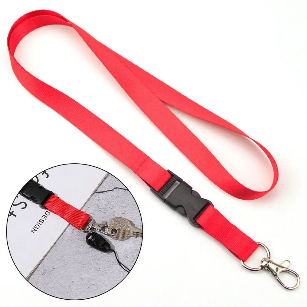 1PC New Printed Fabric Lanyard badge ID Card Holder Neck Strap Clip Mobile Phone Neck Straps Office School Supplies