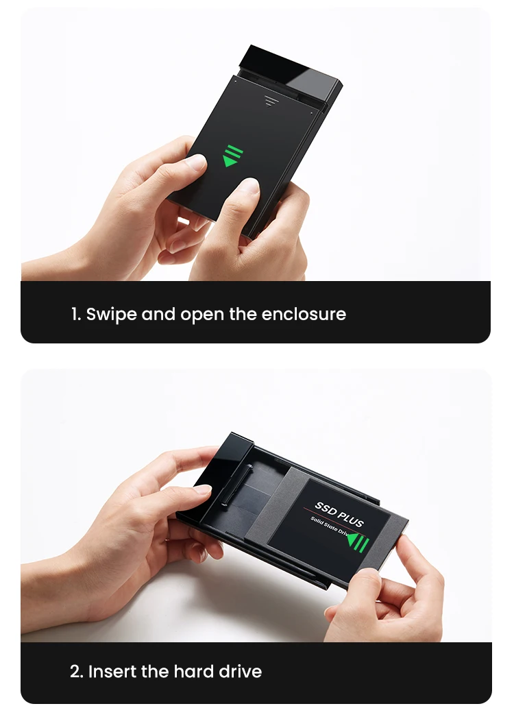 UGREEN HDD Case 2.5 SATA to USB 3.0 Adapter Hard Drive Enclosure for SSD Disk HDD Box Type C 3.1 Case HD External HDD Enclosure