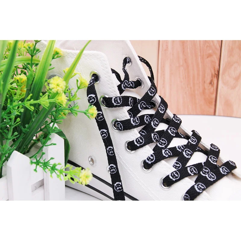 Premium Printed Travis Hip Grimace Letter Design 8mm Flat Shoelaces Shoestring Men Perfect for Jumpman 1 Airforce 11 AF Sneakers