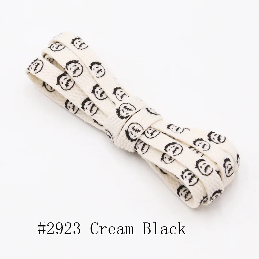 Premium Printed Travis Hip Grimace Letter Design 8mm Flat Shoelaces Shoestring Men Perfect for Jumpman 1 Airforce 11 AF Sneakers