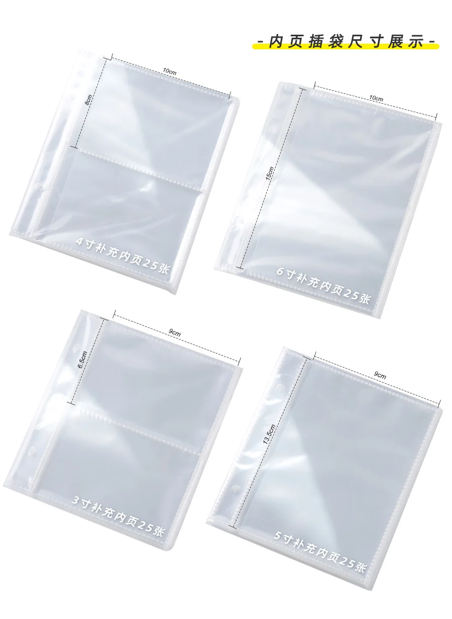 Yoofun 100/50 Pockets PVC Portable Photo Album Laser Color Album for Mini Instax & Name Card Album Photo Book Transparent