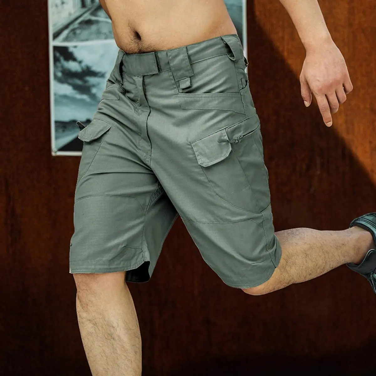 Shorts Men Urban Military Waterproof Cargo Tactical Shorts Male Outdoor Camo Breathable Quick Dry Pants Summer Casual Shorts