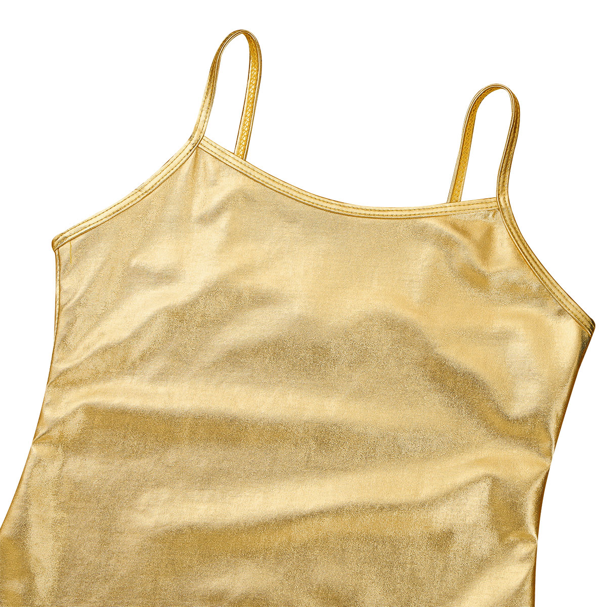 Kids Clothes Girls Shiny Metallic Camisole Tank Top Dance Costume Children Gymnastics Workout Stage Performance Clothing Tops