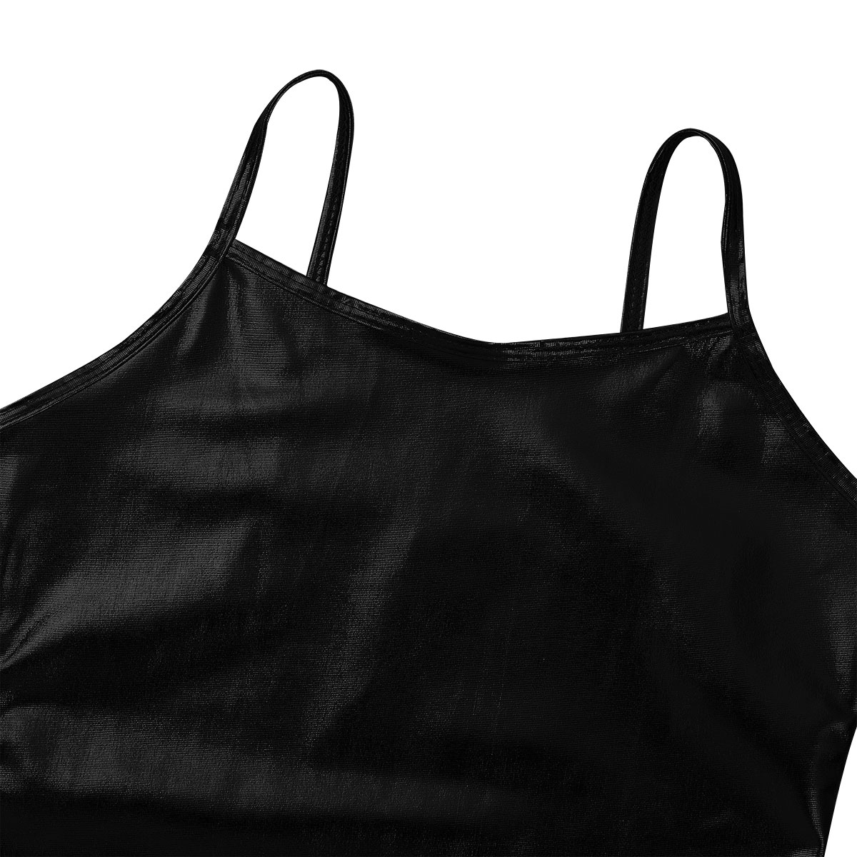 Kids Clothes Girls Shiny Metallic Camisole Tank Top Dance Costume Children Gymnastics Workout Stage Performance Clothing Tops