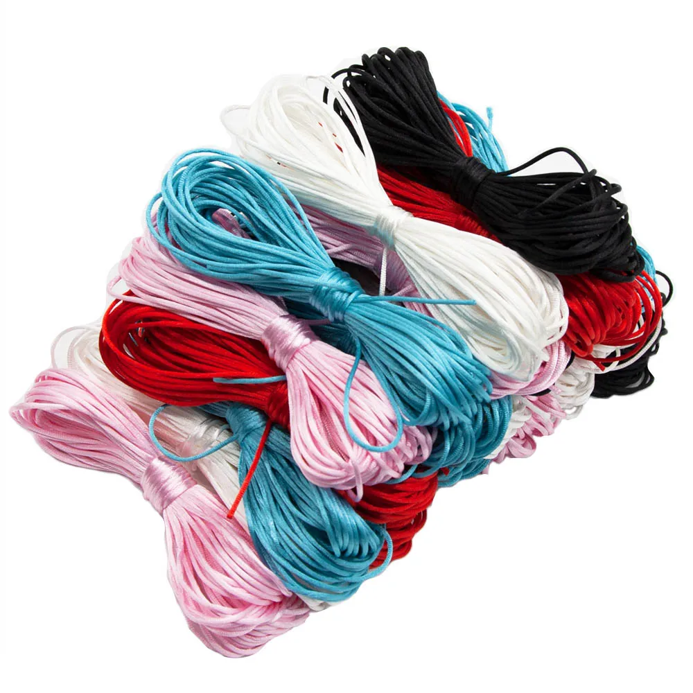 Cute-Idea 10m/lot 1.5mm Colorful Nylon Cord Thread Food Grade Baby Pacifier Clip Toys Accessories DIY Bracelet Braided String
