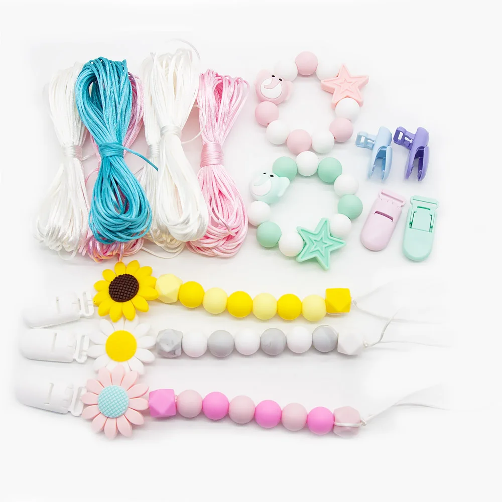 Cute-Idea 10m/lot 1.5mm Colorful Nylon Cord Thread Food Grade Baby Pacifier Clip Toys Accessories DIY Bracelet Braided String