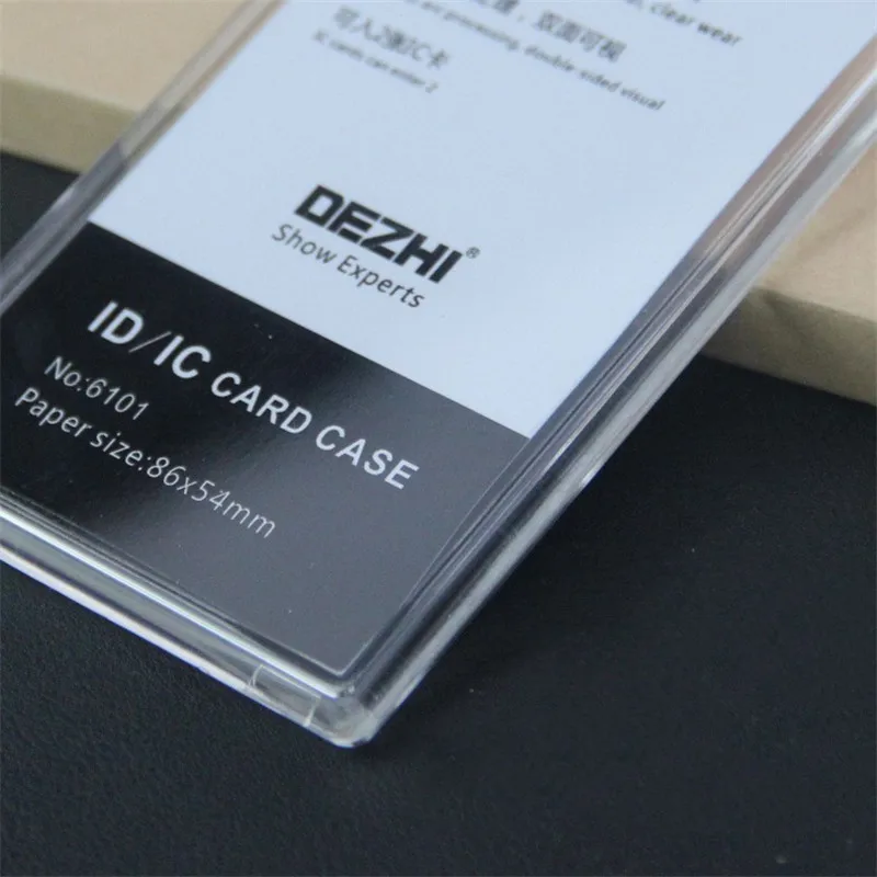 ID Card Holder Keychain Desk Accessories Photocard Holder Business Card Holder Stationery Organizer Clip Holder Office Supplies