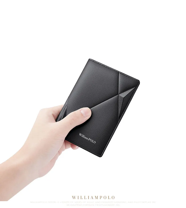 Men's Leather Wallet ultra thin vertical card holder multi function driver's license wallet high grade brand short Coin Purse