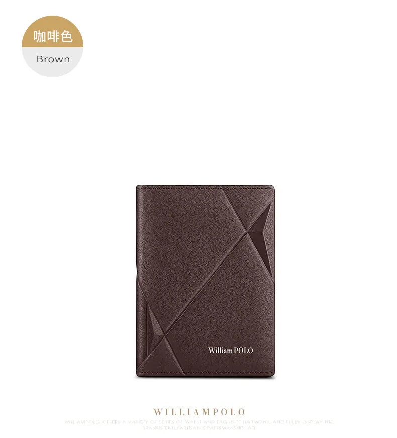 Men's Leather Wallet ultra thin vertical card holder multi function driver's license wallet high grade brand short Coin Purse